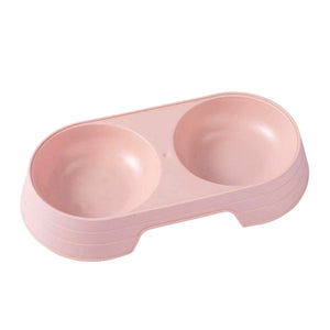 Double-Eye Plastic Bowl for Pets Food and Water Serving, Durable & Easy to Clean