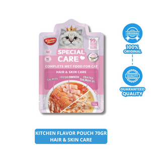 Kitchen Flavour Special Care Complete Cat Food Pouch Hair & Skin Care 70g