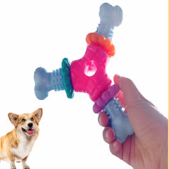 Triangle TPR Dog Chew Toy Bite Resistant for Grinding Teeth Cleaning
