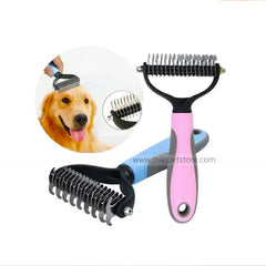 Pet Grooming Brush, Stainless Steel Comb for Removing Mats, Tangles from Dogs, Cats