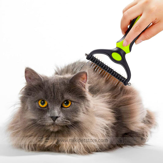 Pet Grooming Brush, Stainless Steel Comb for Removing Mats, Tangles from Dogs, Cats