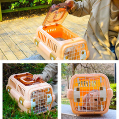 Drive Pet Carrier Crate with Skylight – Portable Two-Door Carrier for Small Pets