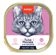 Wanpy Aluminum Cat Tray Tuna Mousse with Salmon 40gm