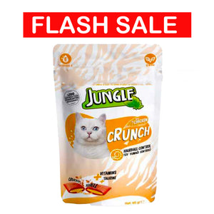 Jungle Crunch Dry Cat Treat Hairball Control with Chicken 60gm expire 26/05/26