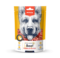 Wanpy Oven Roasted Dog Treat Beef Marbled Bites 100gm