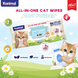 Kanimal Cat Wipes Baby Powder Scent 100 SHEET