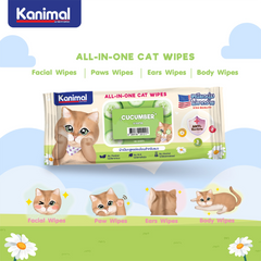 Kanimal Cat Wipes Cucumber Scent for cats (100 Sheets)