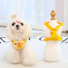 Adjustable Pet Harness with Cute Duckling Design Cat & puppy Leash with Cartoon Duck
