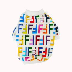 Pet Apparel Custom Logo Dog Clothing Fashion Cotton Pet Clothes letter printed Designer Dog Clothes