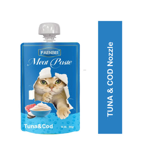 Faenbei Cat Food Tuna & Cod Fish Nozzle Pouch 90g