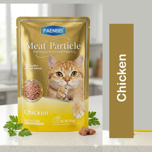 Faenbei Meat Particle Chicken Wet Cat Food Pouch 85g
