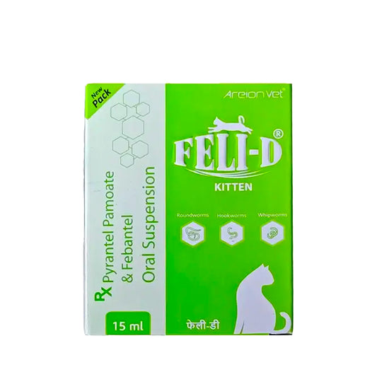 Feli-D Feline Oral Suspension Deworming Syrup For Kittens & Young Cats