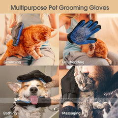 Five Finger Pet Deshedding Gloves Silicone Pet Bath Gloves (1 piece)