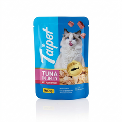 Taipet Tuna in Jelly Wet Food Pouch For Both Adults & Kittens 70gm