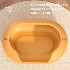 Extra Large Semi-Enclosed Cat Litter Box, Odor Control & Splash-Proof Capsule Cat Toilet, Kitten & Adult Cats