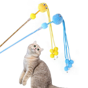 IG Eyes Cat Fairy Wand Toy with Bell – Interactive Teaser Stick for Cats