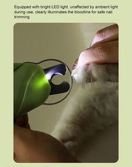 Pets Stainless Steel Nail Clippers with LED Light, Anti-Splash Cover & Safety Guard for Dogs and Cats