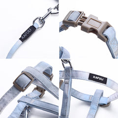 Gradient Pet Cat Harness and Leash Set – I-Shaped Chest Strap for Small Dogs and Cats