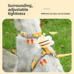Cat Leash Honeybee-Shaped Harness & Leash Set Cats & Small Dogs