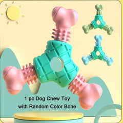 Triangle TPR Dog Chew Toy Bite Resistant for Grinding Teeth Cleaning