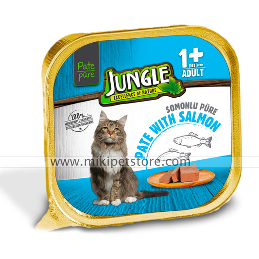 Jungle Adult Cat Food Pate with Salmon 100gm