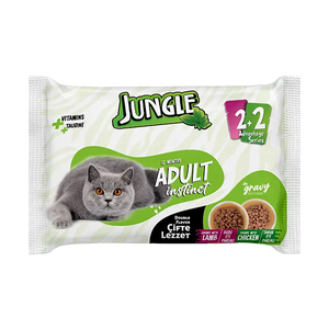 Jungle Adult Cat Wet Food Double Flavor Lamb and Chicken 4x100g