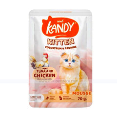 Kandy Kitten COLOSTRUM & TAURINE with Tuna and Chicken Mousse – 70g