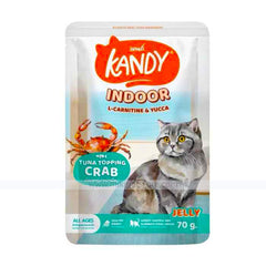 Kandy INDOOR Pouch with Tuna Topping Crab in Jelly 70g