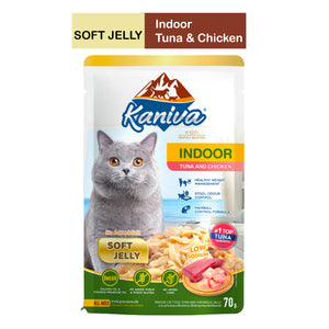 Kaniva Cat Pouch Indoor Tuna and Chicken In Jelly 70g for Adult & Kitten