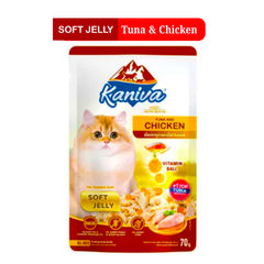 Kaniva Cat Pouch Tuna and Chicken In Jelly 70g for Adult & Kitten