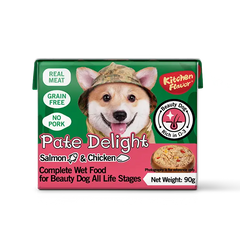 Kitchen Flavour Pate Delight for Beauty Dog with Salmon & Chicken All Life Stages 90gm