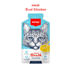 Wanpy Cat Pouch Meat Broth Chicken 50gm