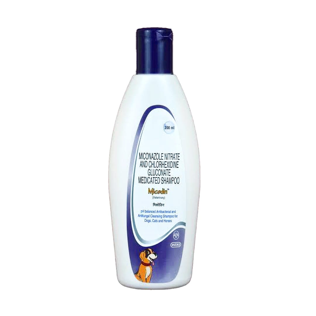 Micodin Medicated Shampoo – Anti-Bacterial & Anti-Fungal Treatment for Cats & Dogs