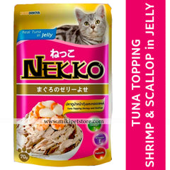 NEKKO POUCH 70G - TUNA TOPPING SHRIMP AND SCALLOP IN JELLY
