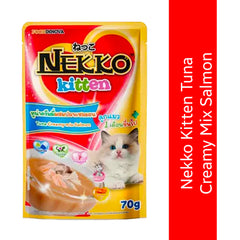 Nekko Kitten Tuna Creamy Mix Salmon-70 gm