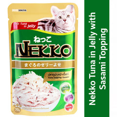 Nekko Tuna in Jelly with Sasami Topping Cat Food Pouch -70g