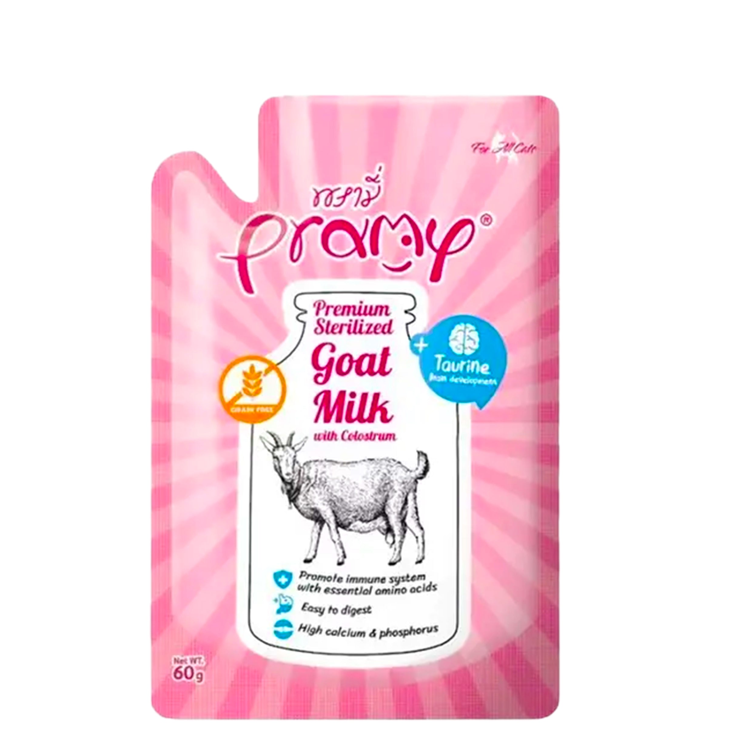 Pramy Goat Milk with Colostrum & Taurine for All Cats (60gm)