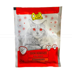 Quik Odor Remover Cat Litter Deodorizing Powder Strawberry 25gm