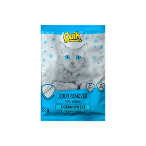 Quik Odor Remover Cat Litter Deodorizer Ocean Breeze 25g – Long Lasting Odor Control for Cats