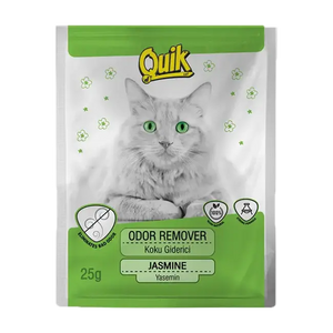 Quik Odor Remover Cat Litter Deodorizer Jasmine Flavour 25g – Long Lasting Odor Control for Cats