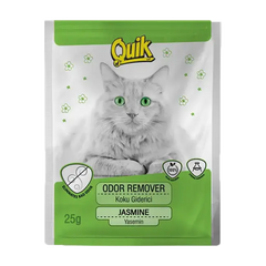 Quik Odor Remover Cat Litter Deodorizer Jasmine Flavour 25g – Long Lasting Odor Control for Cats