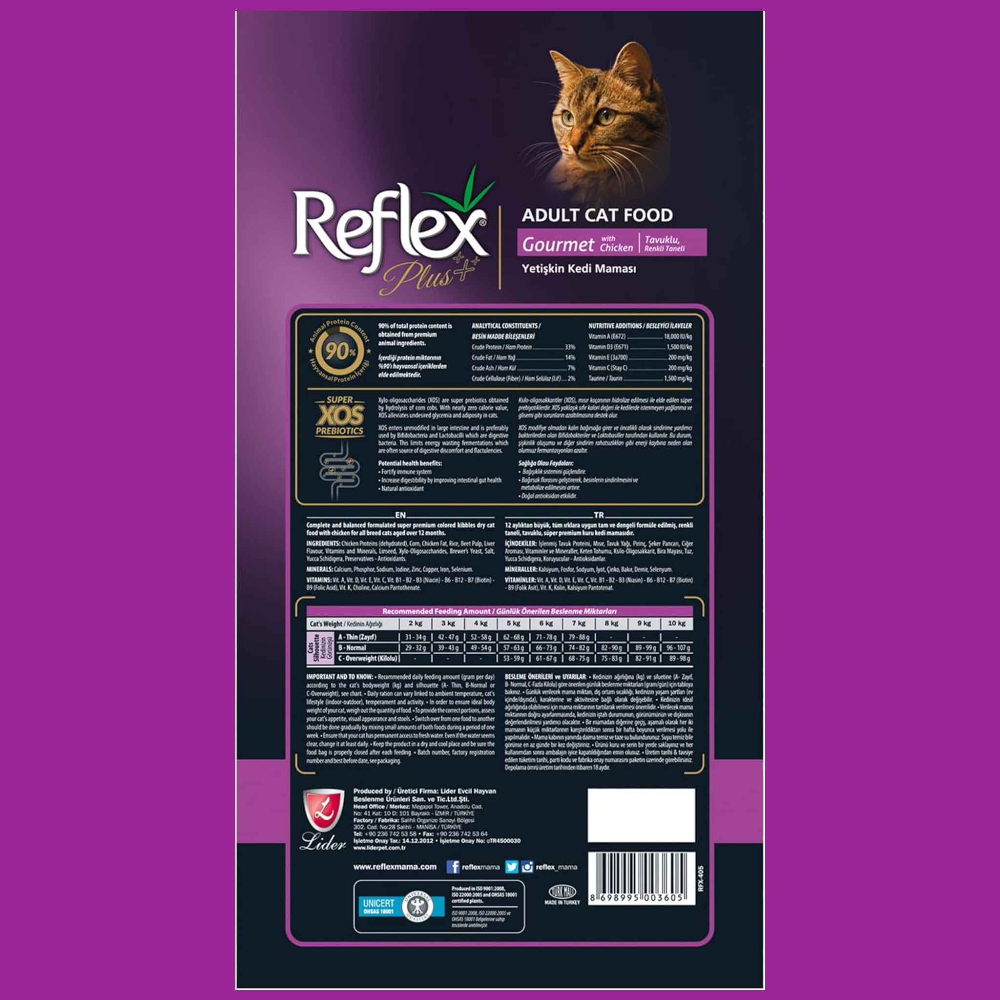 Reflex Plus Gourmet Adult Cat Food with Chicken description