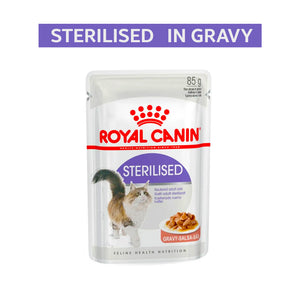 Royal Canin Sterilised Adult Cat Wet Food in Gravy 85g