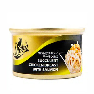 Sheba Can Cat Wet Food Succulent Chicken Breast with Salmon 85gm