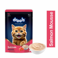 Drools Adult Cat Pouch Salmon Mousse Flavor 80g