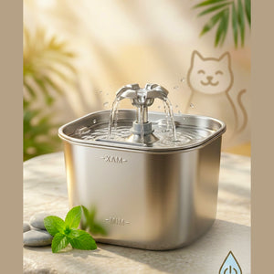 Stainless Steel Pet Fountain for Cat & Dog