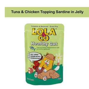 Lola & Co Healthy Gut Tuna & Chicken with Surimi Pouch 80g