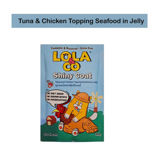 Lola & Co Shiny Coat Pouch Tuna & Chicken with Seafood 80g