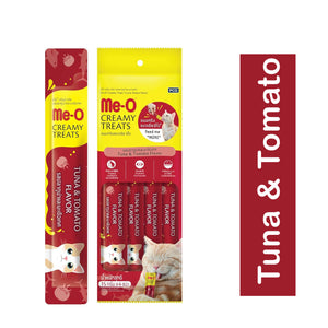Me-O Creamy Treats Tuna & Tomato 4x15g