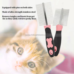 Stainless Steel Pet Comb Pet Dog Grooming Tool Cat Hair Cleaner Brush